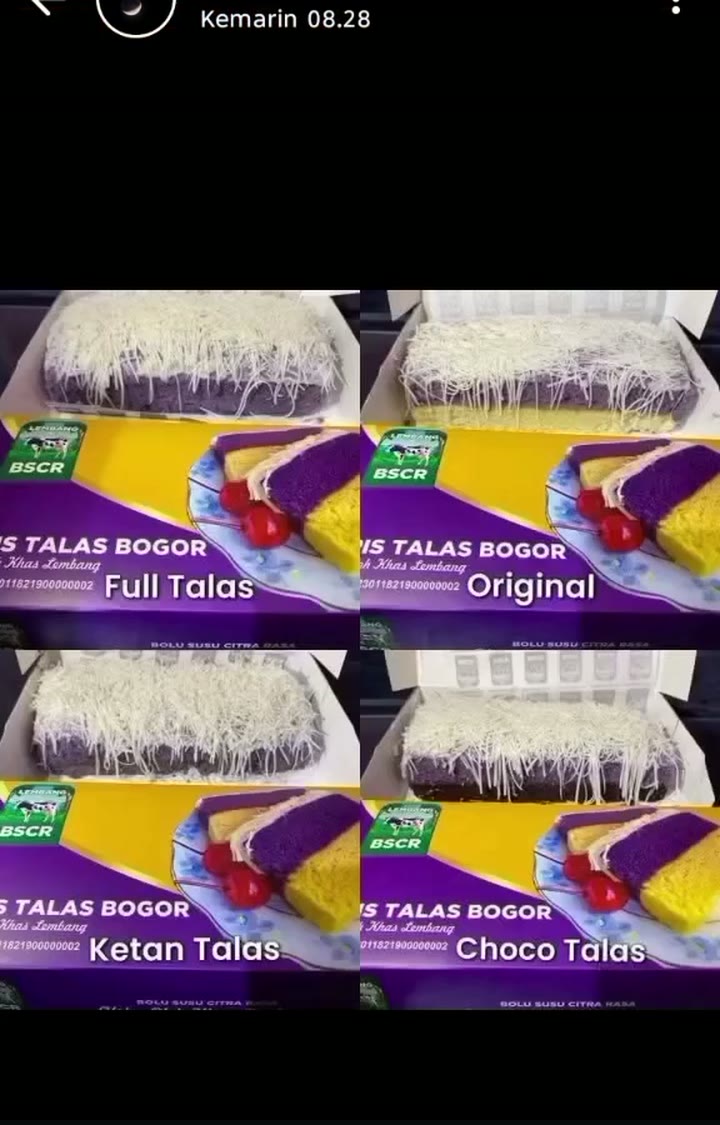 Bolu Talas Bogor dalam beberapa varian