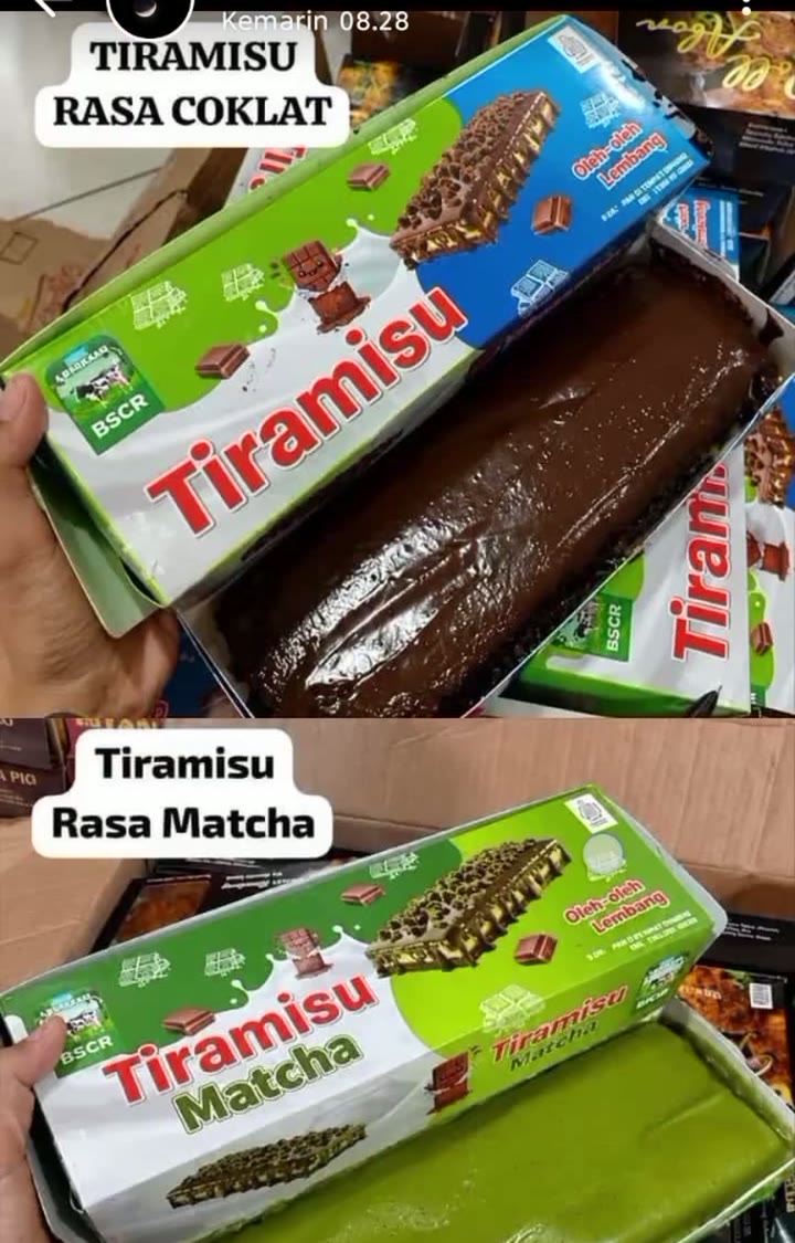 Tiramisusu rasa matcha dan coklat
